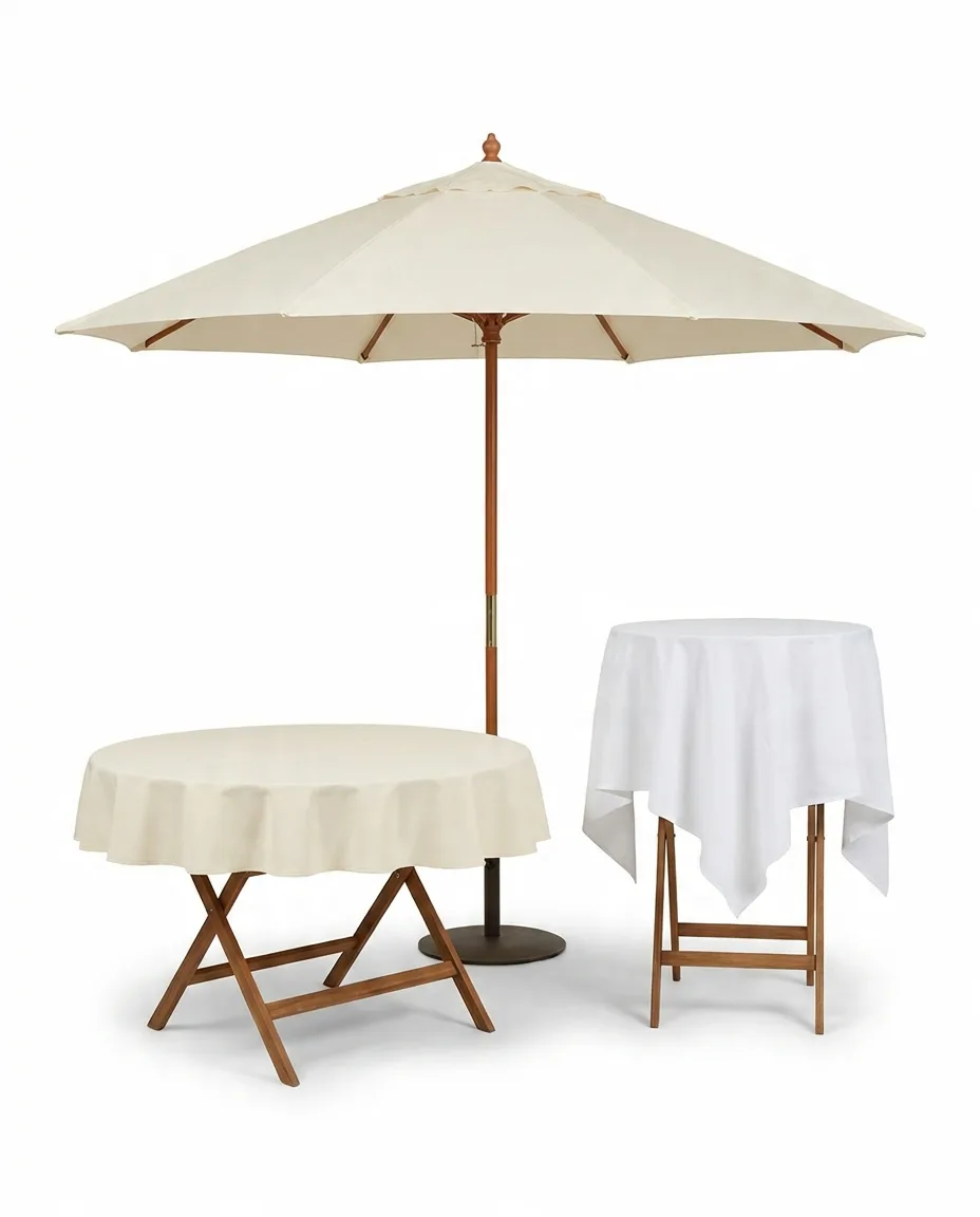 Tables & Umbrellas for event rentals by Elite Events LA